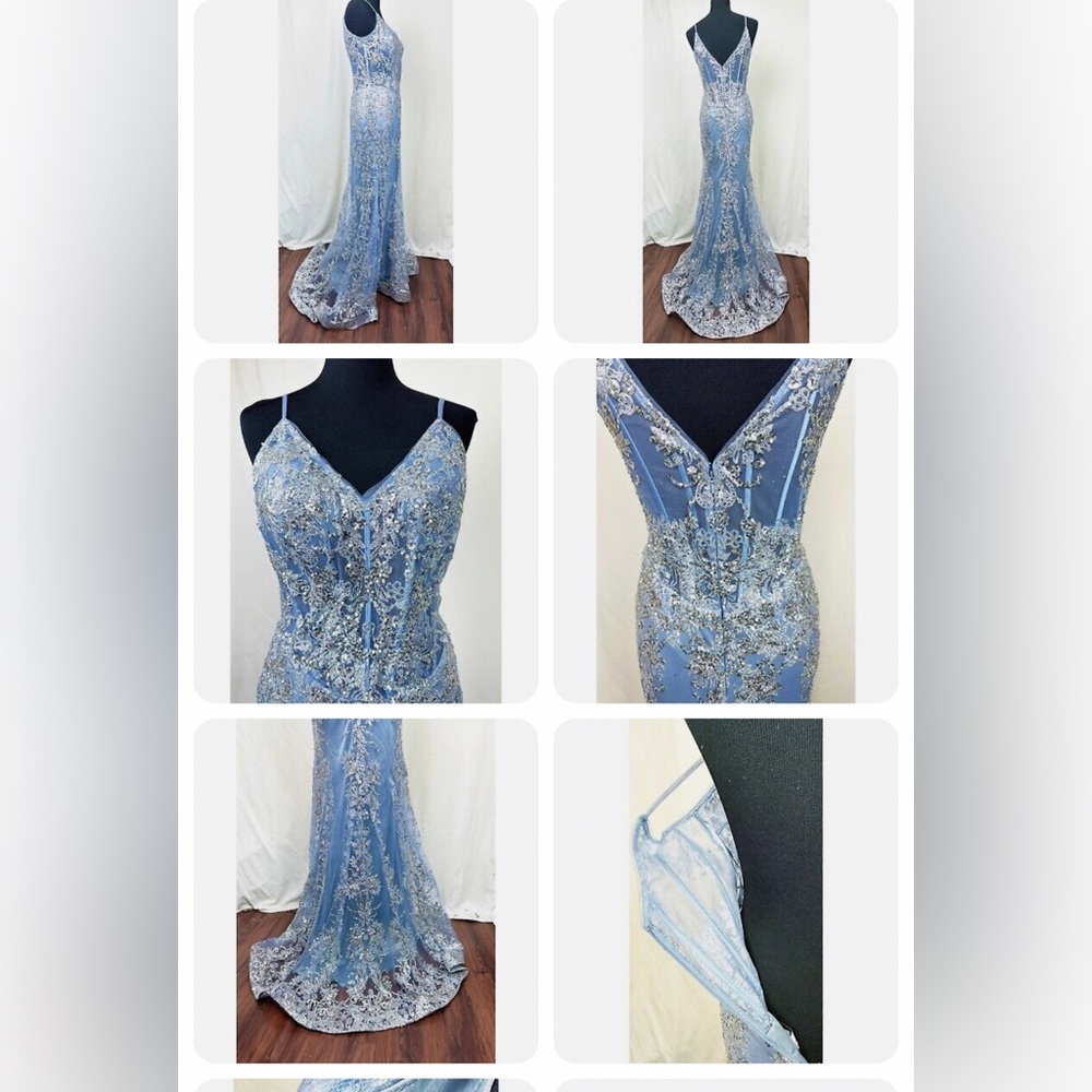 Cinderella Divine j810 Corset Mermaid gown Prom Dress Sequins